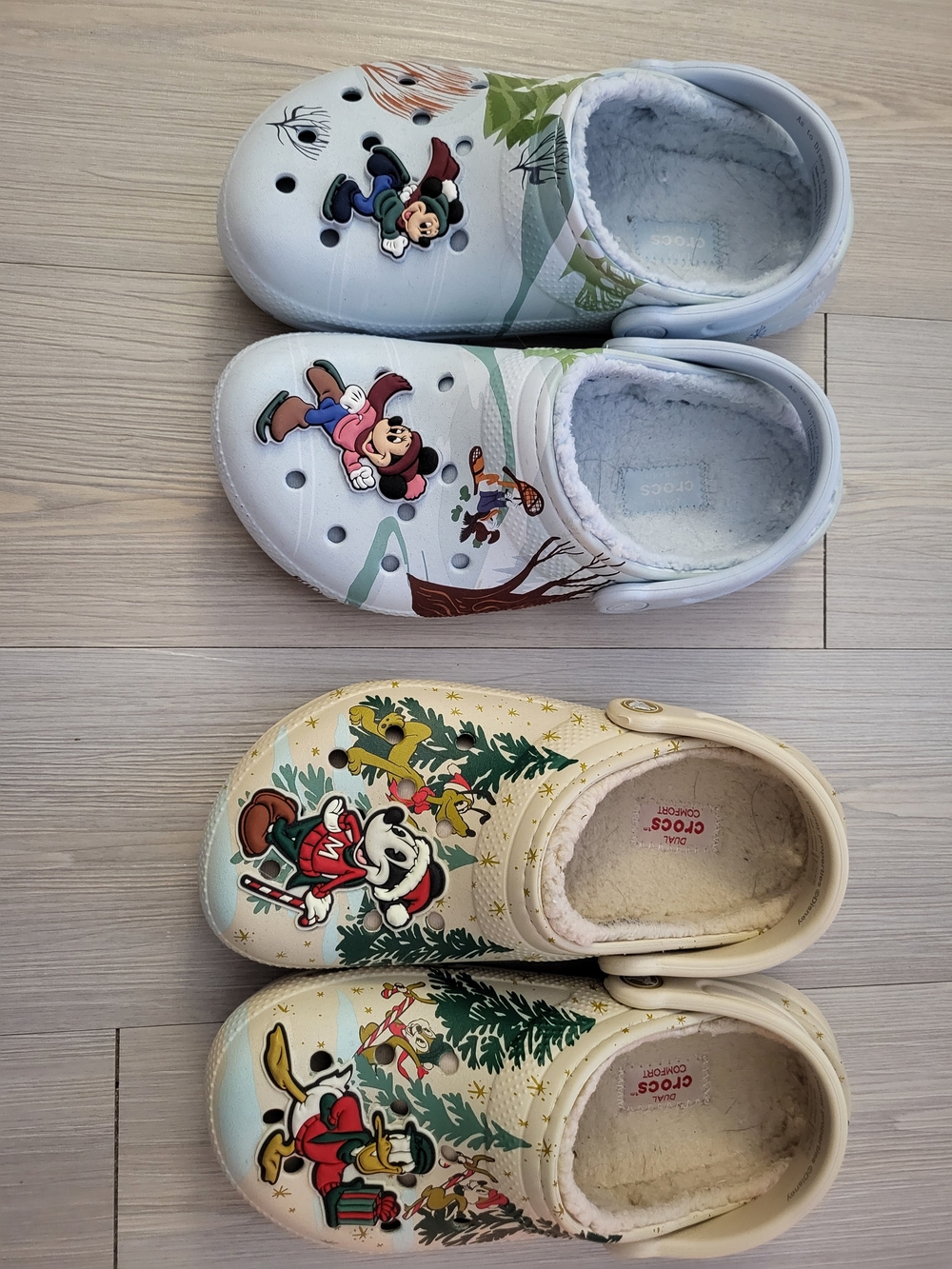 Disney Parks/ Disney Springs Holiday Christmas Womens Crocs Size 6 Bundle Of 2